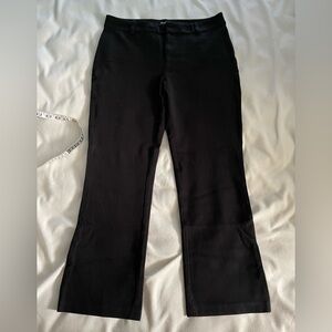 Madewell cropped flare dress pants.